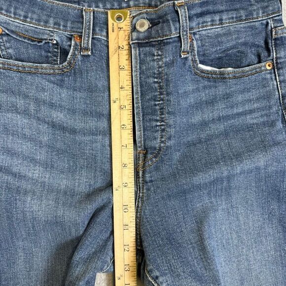 Levis Womens Size 31 Wedgie Fit Skinny Denim Jeans Blue High Rise Button Fly - Picture 7 of 10
